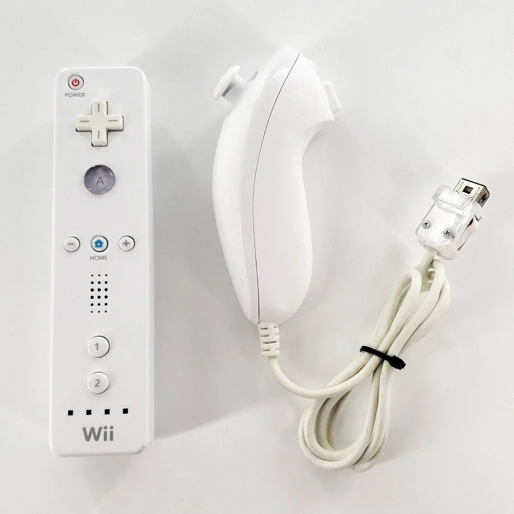 Nintendo Wii Console RVL-001 White w/ Remote, Nunchuk, Cables Tested & Works